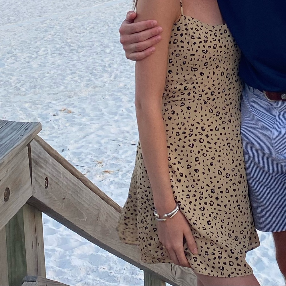 Cheetah Cowl Neck Mini Dress